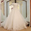 Popular Off the Shoulder Lace Applique Sequin Shining Lace up Back Wedding Dresses with Long Train,220012