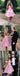 Pink A-Line Sleeveless Homecoming Dress, Lace Cheap Homecoming Dress, KX1286