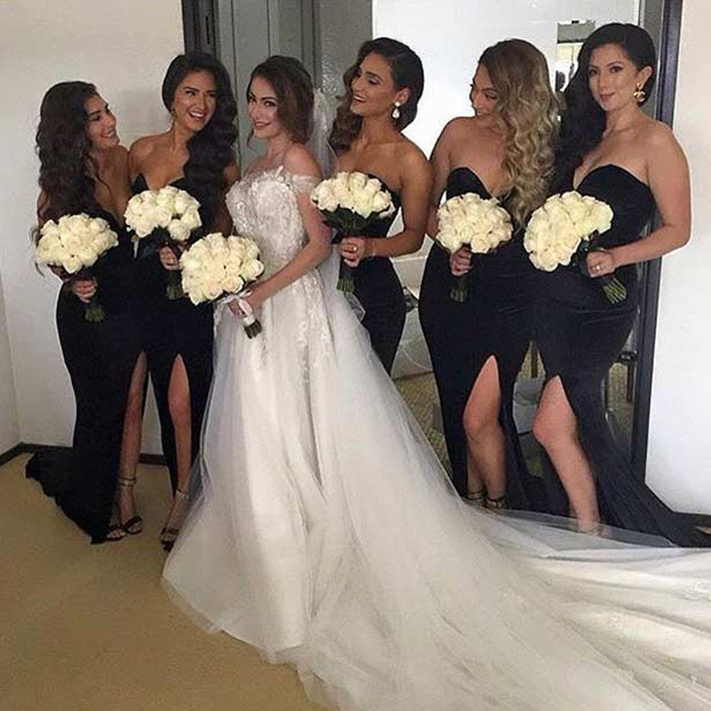 black and white bridesmaid dresses ladies gentlemen, a moment for the Marvelous Vision Maxi Dress shop via link in bio, dress inspo, and bridesmaid dresses, black tie wedding guest, #lovelulus #formaldress Crafted from a smooth Classic Wedding Color Scheme White