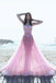 Sexy Two Pieces Pink Evening Prom Dresses, Long Beaded Party Prom Dress, Custom Long Prom Dresses, Cheap Formal Prom Dresses, 17065
