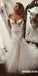 Vintage Lace Off Shoulder Mermaid Tulle Backless Wedding Dresses, FC1909