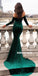Most Popular Off Shoulder Long Sleeve Mermaid Velvet  Backless Prom Dresses, FC1982