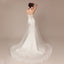 Affordable Lace Strapless Pretty Mermaid Wedding Dresses with Short Train,Shining Rhinestone Bridal Dress,220007