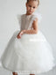 Ivory A-line Cute Tulle Flower Girl Dress, FC2165