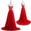 Elegant Red Chiffon Sweet Heart Formal A Line Cheap Simple Long Prom Dresses, WG230
