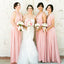 Convertible Soft Satin Bridesmaid Dress, Cheap Floor-Length Bridesmaid Dress, KX237