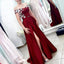 Off Shoulder A-line Satin Slit Applique Prom Dress, FC2545