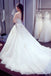 A Line Lace Crystal A line  Luxurious Long Custom Wedding Gowns, Affordable Bridal Dresses, 17112