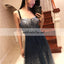 Spaghetti Straps Tulle Prom Dress, Sequin A-Line Prom Dress, Backless Prom Dress, KX311