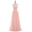 Chiffon Sleeveless Bridesmaid Dress, A-Line Halter Floor-Length Bridesmaid Dress, LB0352