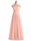 Sleeveless Bridesmaid Dress, A-Line Chiffon Dress for Wedding, Tulle Bridesmaid Dress, LB0362