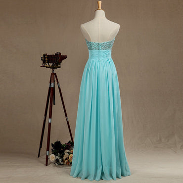 Sleeveless Bridesmaid Dress, A-Line Chiffon Bridesmaid Dress, Sweet Heart Bridesmaid Dress, LB0378