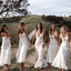 Ivory Chiffon Sleeveless Mermaid Ankle-Length Bridesmaid Dress, FC3923