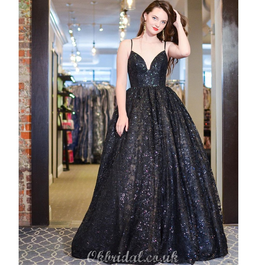 Black A-line Lace Cross-Back Floor-length Long Charming Prom Dress, FC4010 Black A-line Lace Cross-Back Floor-length Long Charming Prom Dress, FC4010