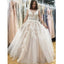 Charming Applique Prom Dress, A-Line V-Back Beaded Prom Dress, KX401