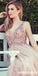 Charming A-Line Tulle Sleeveless V-Neck Beaded Prom Dress, FC433