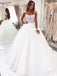 Gorgeous A-line Lace Top Sleeveless Tulle Long Wedding Dresses, FC4353