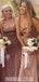 Charming Spaghetti Straps A-line Sexy Slit Backless Bridesmaid Dress, FC4794