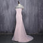 Hot Sale Off Shoulder Floor-Length Pink Beaded Sequins Long Mermaid Bridesmaid Dresses, 220049