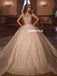 Sparkle A-line Sequin Sleeveless Backless Wedding Dresses, FC4951