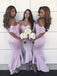Newest Off Shoulder High-Low Lace Memraid Backless Gorgeous Bridesmaid Dresses, KX498