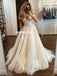Off Shoulder A-line Tulle Backless Wedding Dresses, FC5202