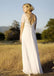 Chiffon Wedding Dress, V-Neck V-Back Wedding Dress, A-Line Wedding Dress, LB0547