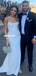 Charming Mermaid Long Sleeve White Bridesmaid Dress, FC5967