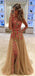 Tulle Sleeveless Prom Dress, Side Split Prom Dress, A-Line Prom Dress, Applique Prom Dress, KX60