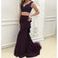 Two Pieces Mermaid Prom Dresses, Beaded Tulle Backless Prom Dresses, KX621