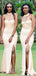 Halter Mermaid Lace Backless Florr-length Elegant Bridesmaid Dress, FC6296