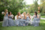 Honest One-Shoulder Tulle Backless Floor-Length Cheap Maxi Bridesmaid Dresses, KX654