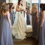 Honest One-Shoulder Tulle Backless Floor-Length Cheap Maxi Bridesmaid Dresses, KX654