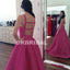 Newest Satin A-Line Prom Dresses, Simple Design Backless Prom Dresses, KX667