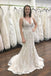 Best Sale V-Neck Lace Long A-Line Sexy Backless Tulle Wedding Dresses, KX752