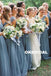 Cheap Tulle Convertible Bridesmaid Dress, Long Backless Bridesmaid Dress, KX813
