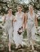 Charming V-Neck Sheath Elastic Satin Sleeveless Bridesmaid Dresses, FC1684