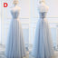 Mismatched Long Tulle Bridesmaid Dress, Cheap A-Line Bridesmaid Dress, KX1003