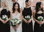 Mismatched Black Bridesmaid Dress, Cheap Chiffon Sleeveless Bridesmaid Dress, FC1016