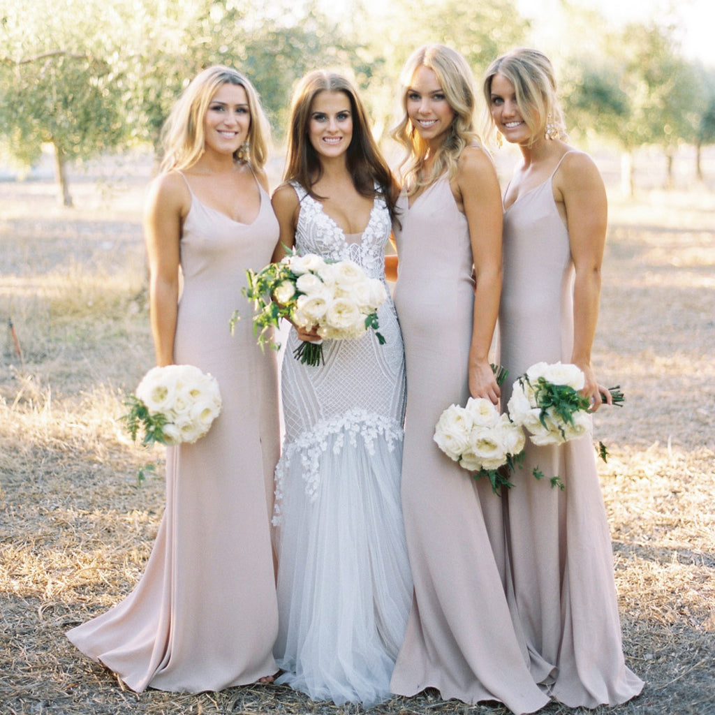 Jersey Slit Sleeveless Bridesmaid Dress, Sexy V-Neck Spaghetti Straps Bridesmaid Dress, KX1395 Jersey Slit Sleeveless Bridesmaid Dress, Sexy V-Neck Spaghetti Straps Bridesmaid Dress, KX1395