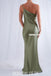 One Shoulder Mermaid Silk Elastic Satin Backless Bridesmaid Dress, FC4631