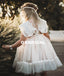 Cheap Tulle Lace Flower Girl Dresses, Simple Backless Popular Little Girl Dresses, KX986