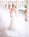 Honest Off Shoulder Lace Wedding Dress, Chaeming Mermaid Backless Wedding Dress, FC1425