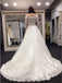 Elegant Off Shoulder Long Sleeve Lace A-Line Tulle Wedding Dress, FC1639