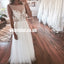 Charming Round Neckline Tulle Wedding Dress, Lace Top A-Line Applique Wedding Dress, Vintage Bridal Dress, LB0959