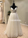 New Arrival Lace V-Neck Wedding Dresses, A-Line Backless Applique Wedding Dresses, KX1086