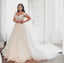 Elegant Lace Off Shoulder A-line Lace Appliques Wedding Dresses, FC5808